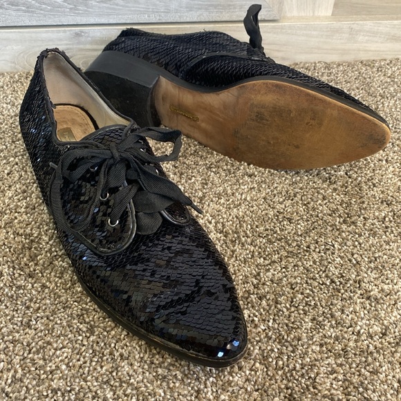 Louise et Cie black sequins flat shoes 7.5 - Picture 7 of 11